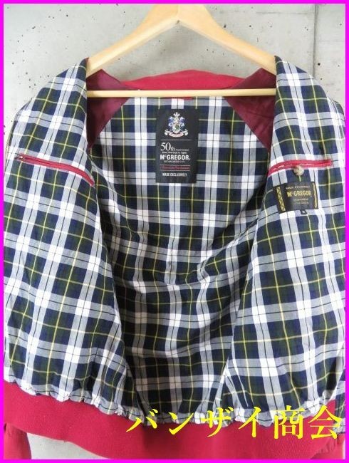3110y38◆50周年記念モデル◆McGREGOR マクレガー 裏地チェック G-9 スイングトップ ジャケット M/ハリントン/ドリズラー/トラッドアイビー