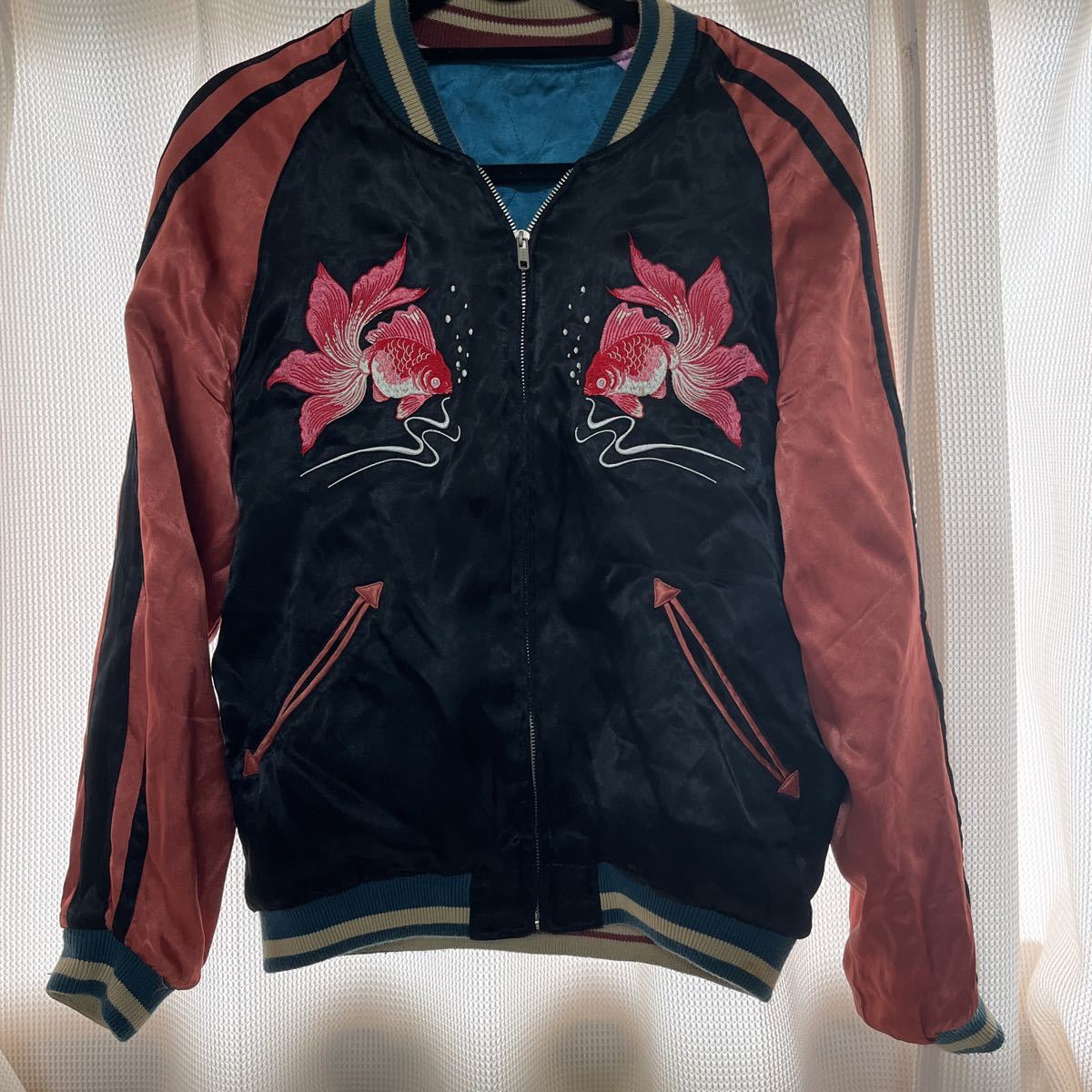 リバーシブル スカジャン ビンテージ ヴィンテージ　金魚