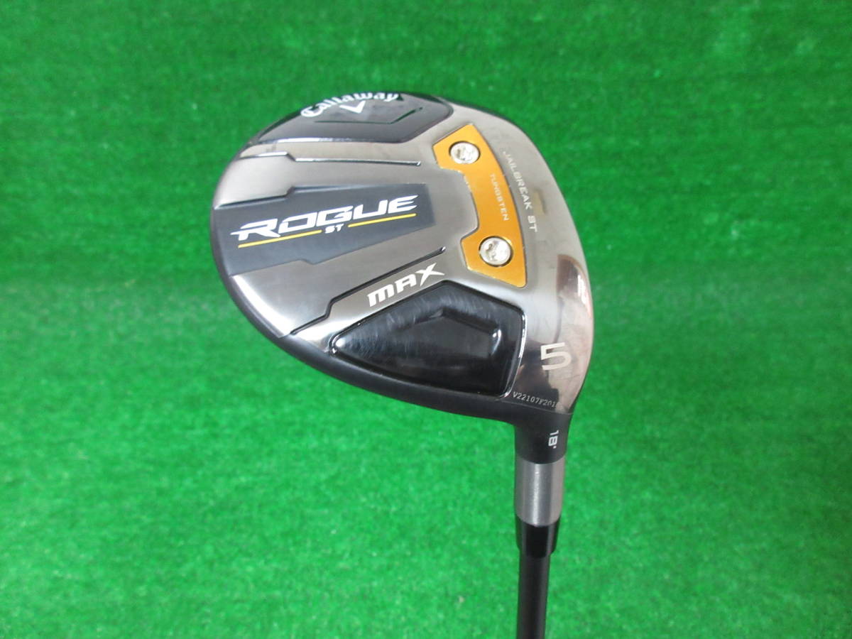 6287【Callaway】ROGUE ST MAX 5W 18度 純正 VENTUS 5 for Callaway(S)装着 ヘッドカバー付 ローグ マックス ベンタス FW 中古品