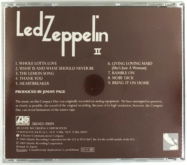 CD Zeppelin 旧規格 国内盤 32XD-565 メルカリ レッドツェッペリンⅡ