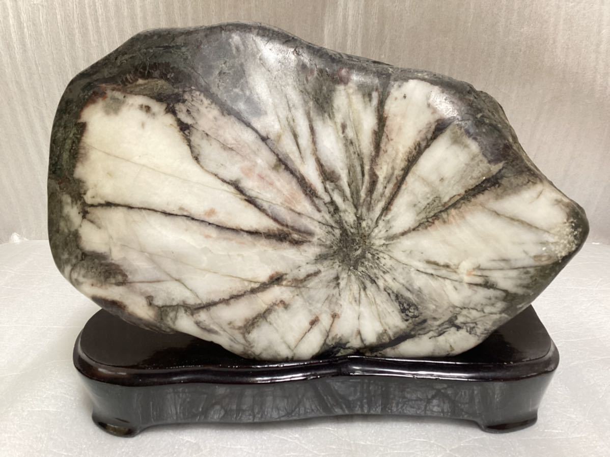 天然石　鑑賞石　菊花石など　置物　3点まとめて　C　5459A 天然石 菊花石 置物 鑑賞石 自然石 水石 盆石 飾石 台座付 飾り石