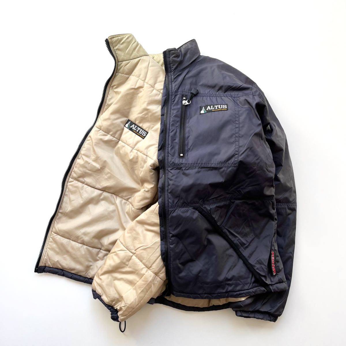 CANADA製 90s ALTUS PRIMALOFT REVERSIBLE NYLON JACKET プリマロフト  