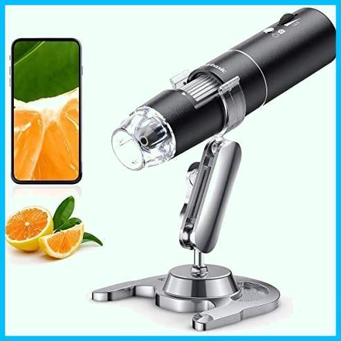 【得価】 ★黒★ SKYBASIC Wifi デジタル 顕微鏡 2MP 50-1000倍 充電式usb 電子顕微鏡 拡大鏡 内視鏡 マイクロスコープ 8 LED IOS Android