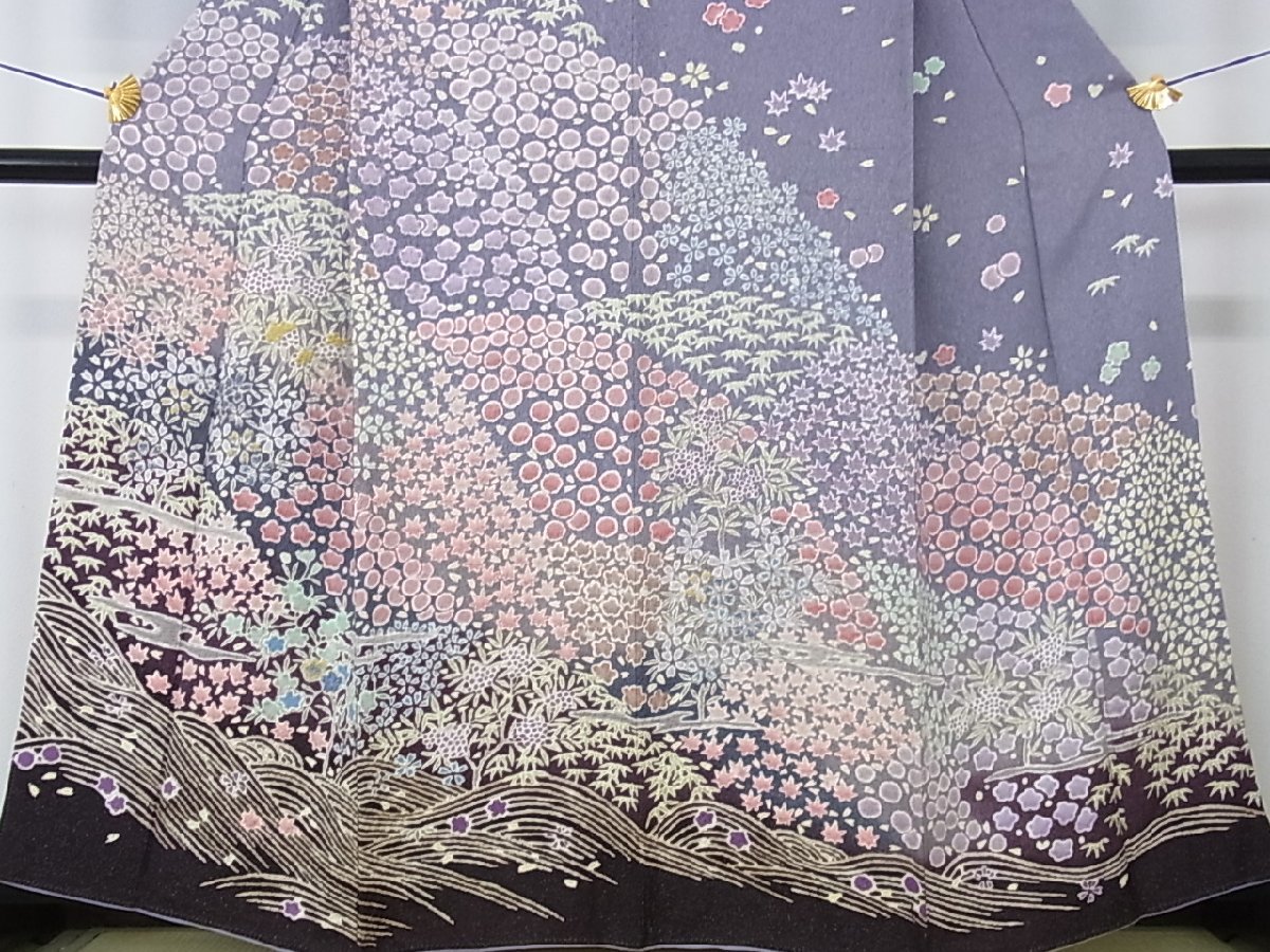 花美人着物■中国三大刺繍　スワトウ刺繍　汕頭刺繍　蘇州刺繍　訪問着　花車　逸品　eee3345 汕頭刺繍 スワトウ刺繍 中国三大刺繍 未使用 中国三 汕頭