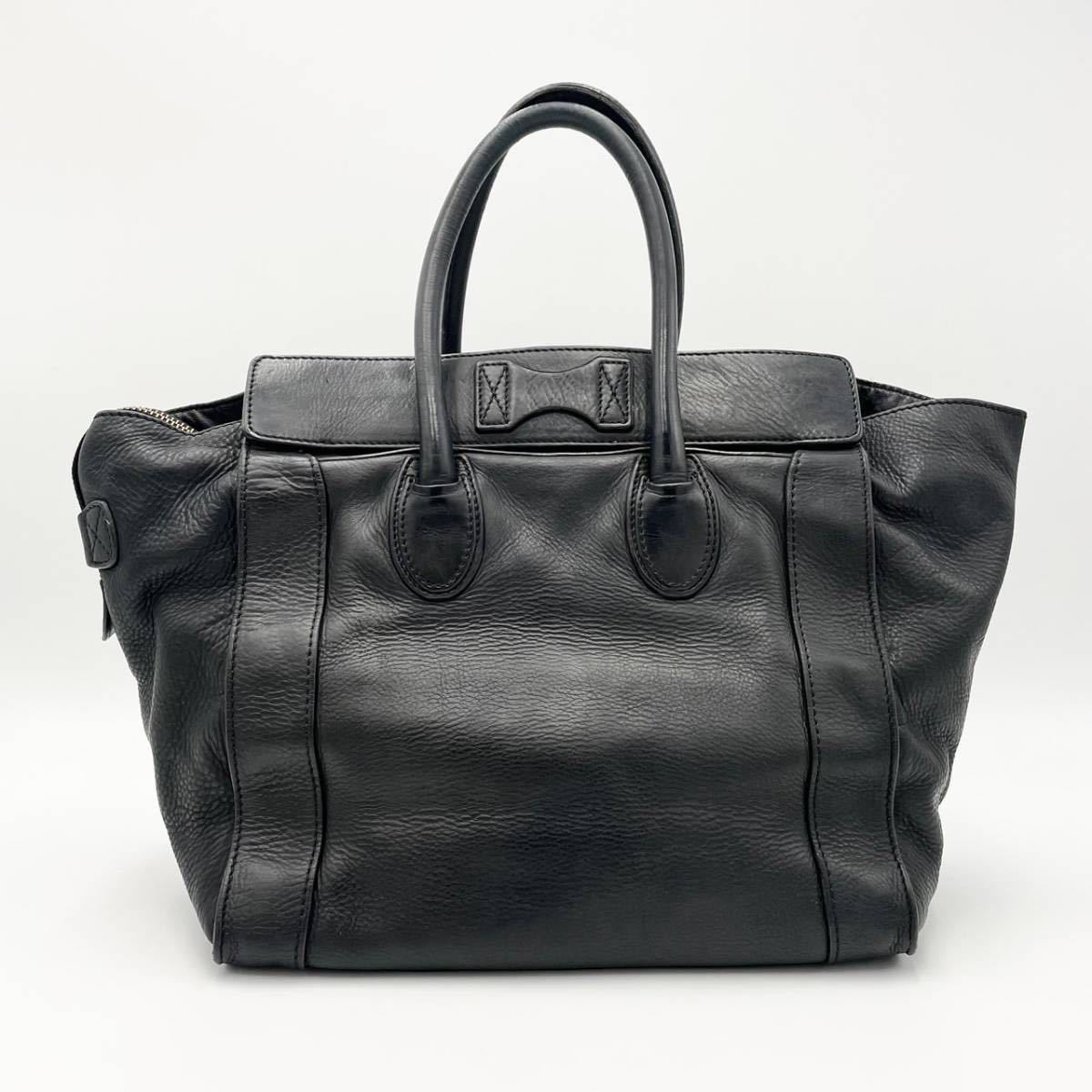 1円~セリーヌ CELINE ラゲージミニショッパー レザー ブラック 1円~セリーヌ CELINE ラゲージミニショッパー レザー ブラック
