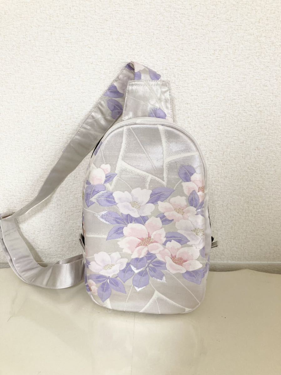 正絹　帯　リメイク　ハンドメイド　ボディバッグ　995