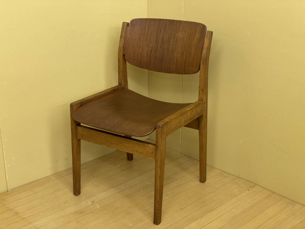 60年代ヴィンテージ/天童木工/水之江忠臣/ブックチェア/図書館椅子/ダイニングチェア/