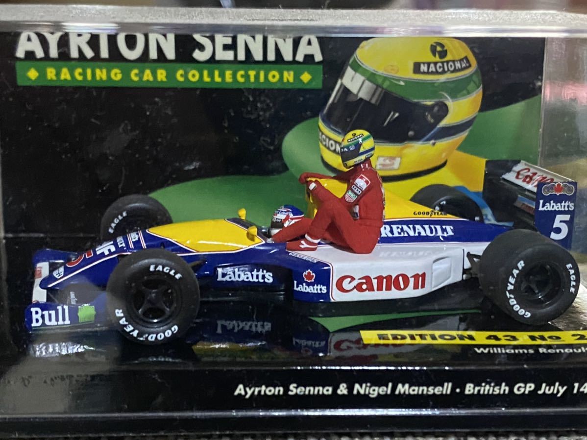 ミニチャンプス 1/43 ウィリアムズ ルノー FW14 マンセル ライドオン セナ 1991 イギリスGP