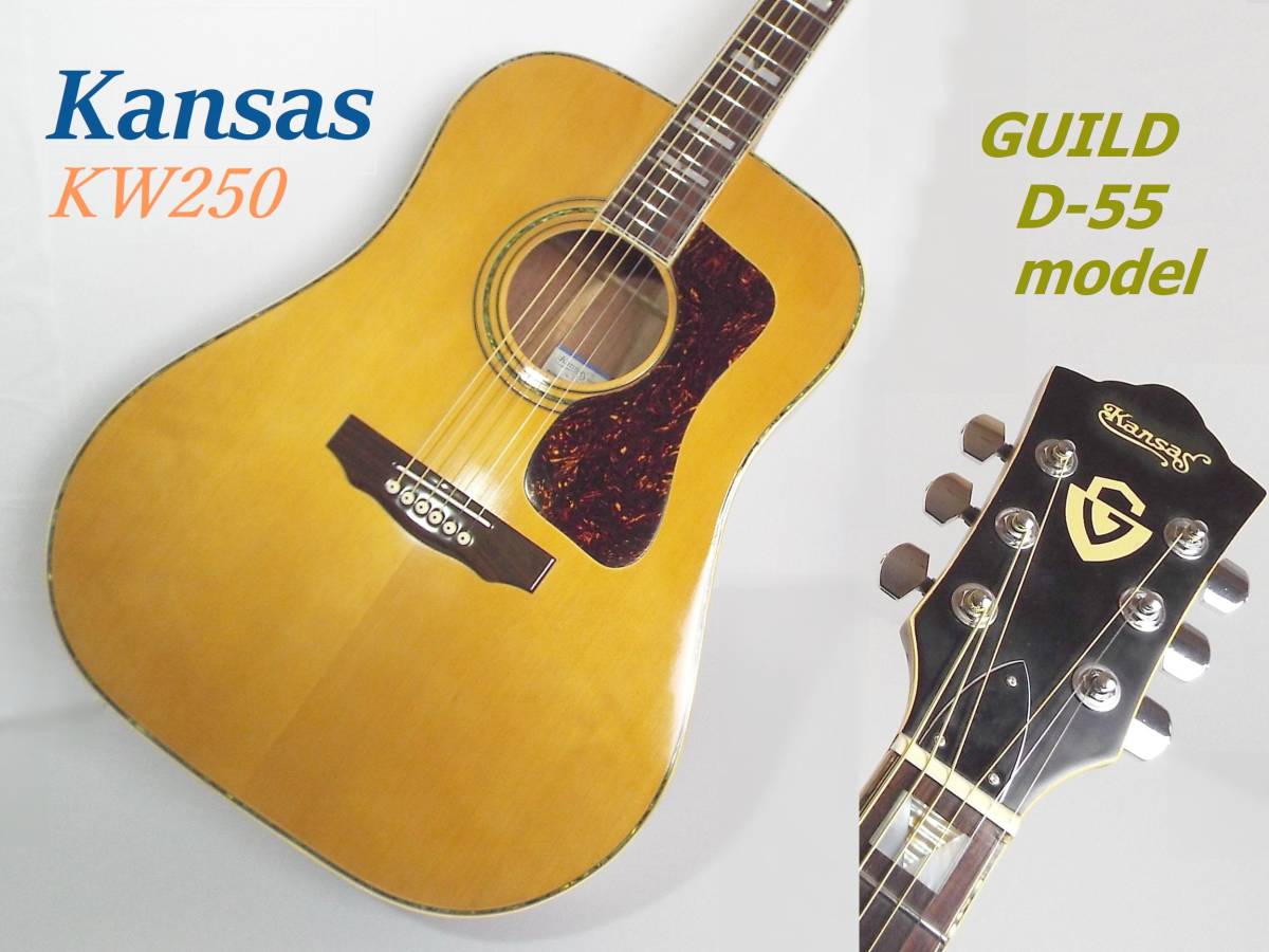 美品・大音量】鈴木バイオリン社/Kansas KW250/GUILD D-55タイプ 
