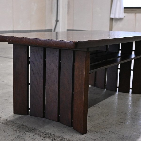 IDC大塚家具 コーヒーテーブル 「ベルタ」センターテーブル ローテーブル リビング ブラウン モダン 机 作業台 シンプル 木製 ウッド