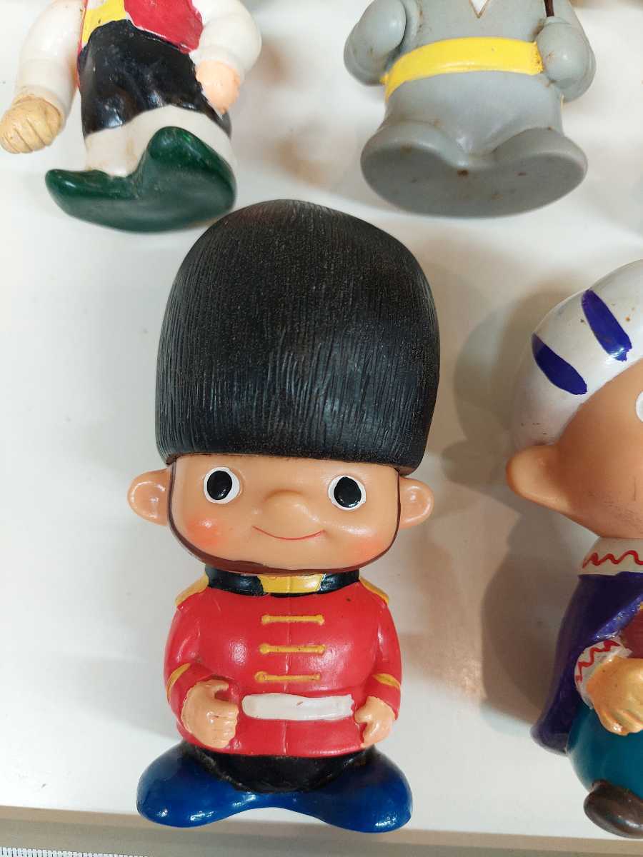 昭和レトロ 富士銀行 ソフビ人形 貯金箱 ボクちゃん 7点セット(ソフビ