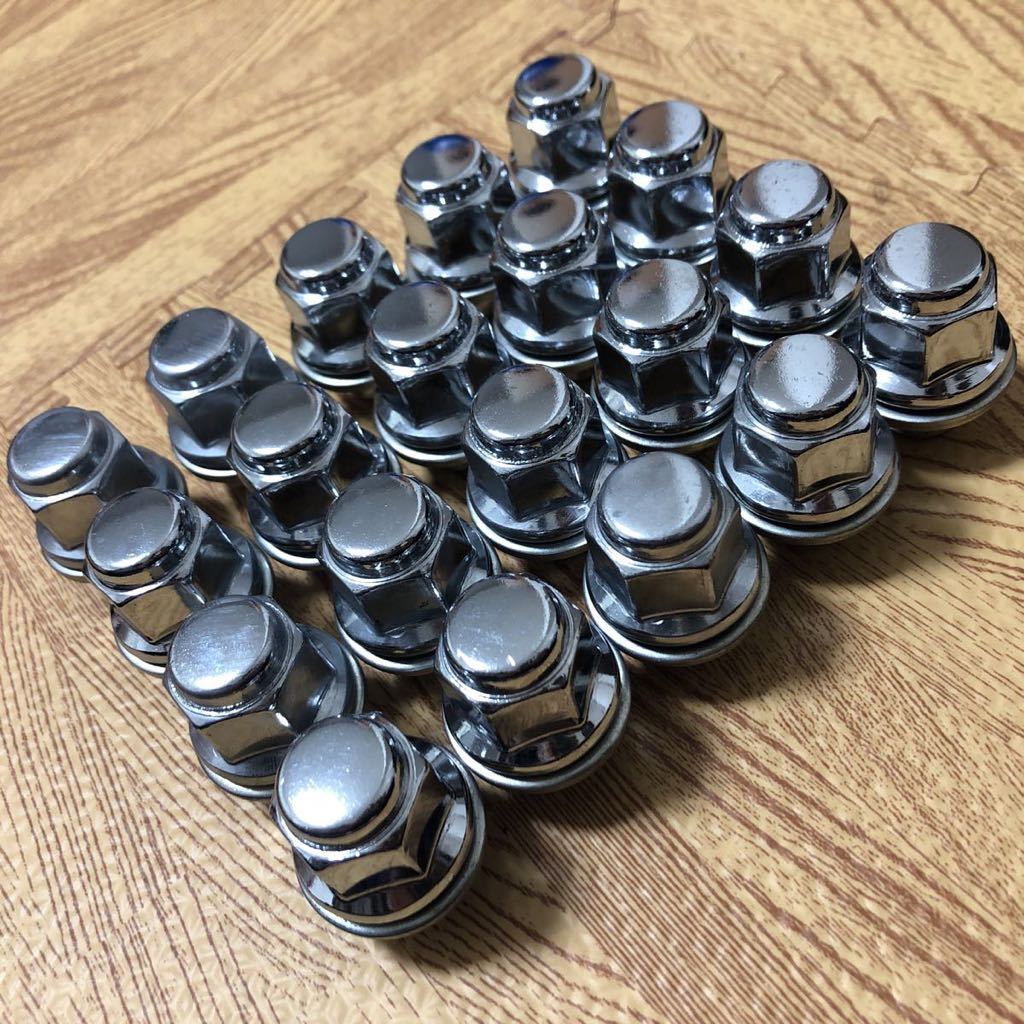 正規品，新作 送料出品者負担 トヨタ純正 アルミホイール用 ナット 20個 平座 M12&times;P1.5 21HEX 袋 全長37mm ノア プリウス ハリアー アルファード(スチールナット)｜売買されたオークション情報、yahooの商品 スチールナット
