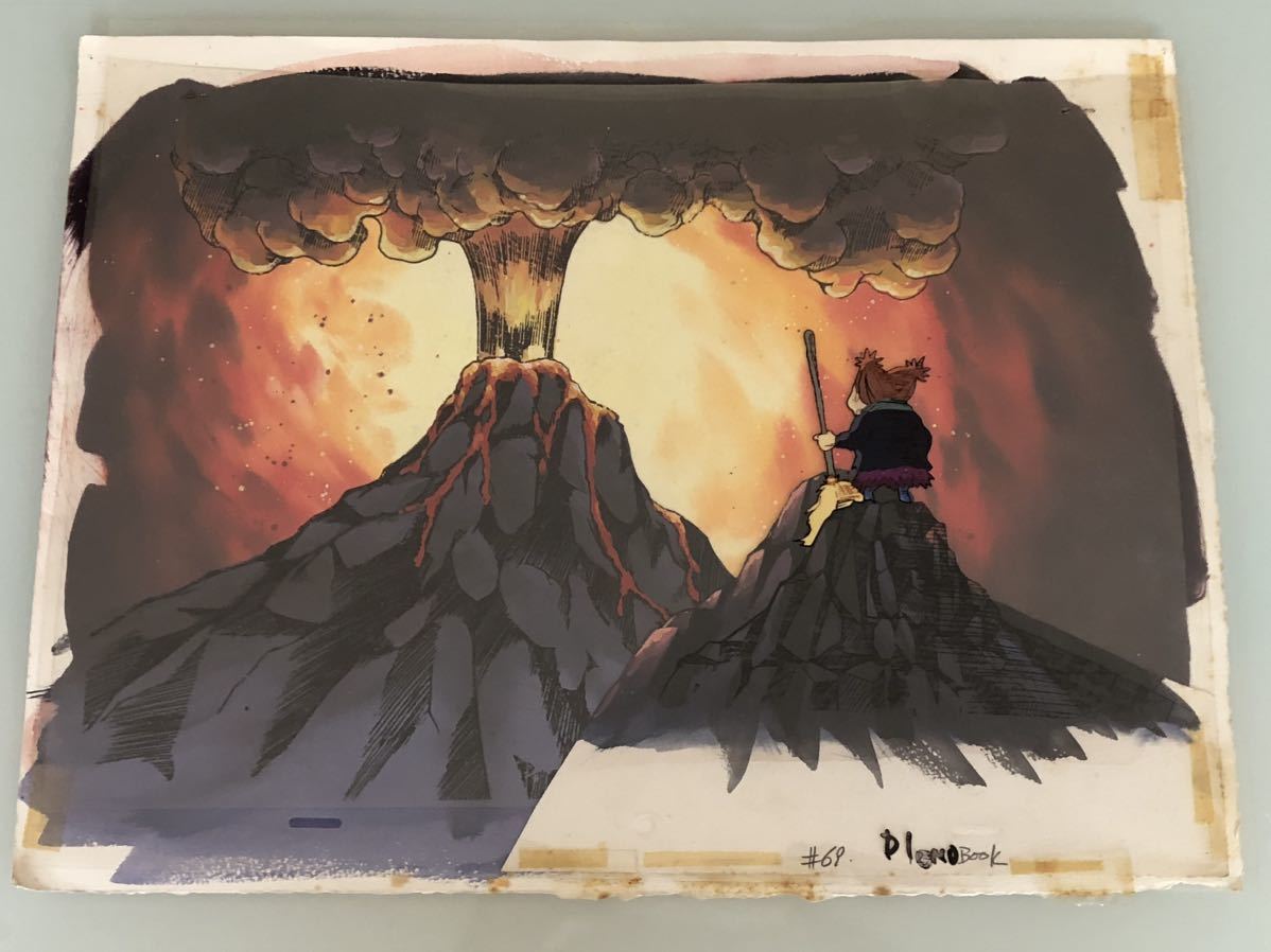 超レア セル画 【セル画】ムーミン 69話 伝説の不死鳥の危機 手描き背景