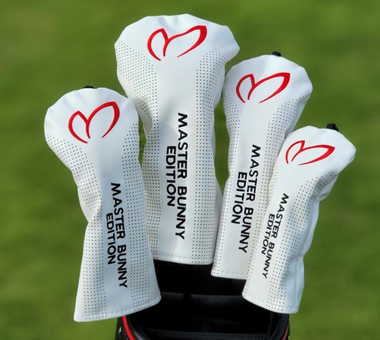 UTゴルフクラブ ヘッドカバー ユーティリティ 3点セット 白 ゴルフ