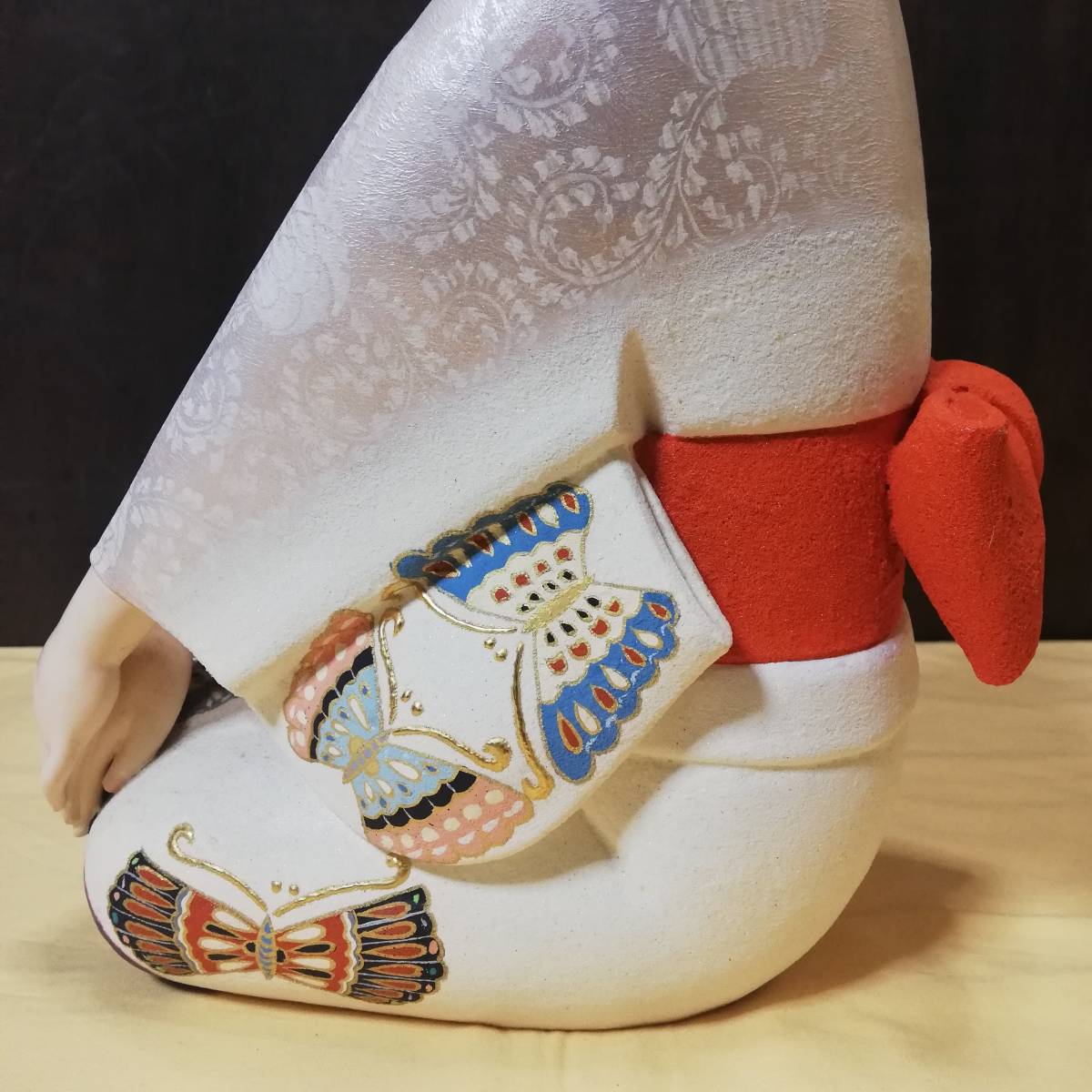 博多人形 西頭哲三郎 静 高さ36cm 日本人形 美人物 着物(日本人形  