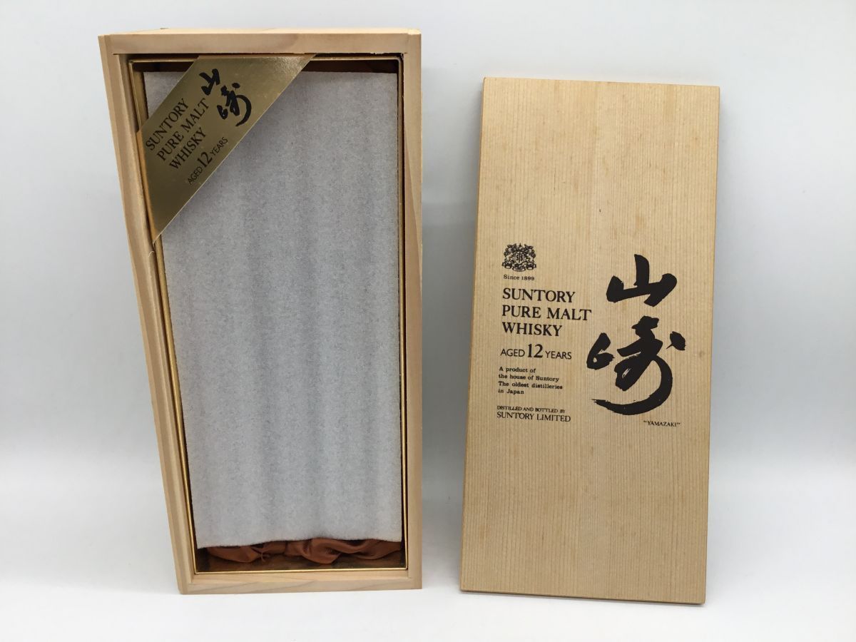 未開封美品】山崎12年 木箱 ピュアモルトウイスキー サントリー