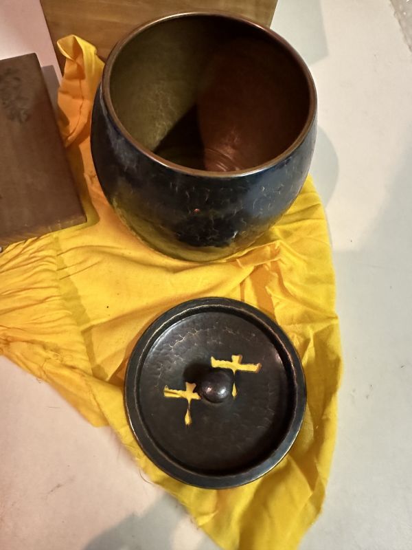 逸品 玉川堂 鎚起銅器 兎図紋 香炉 花活け 灰皿 和骨董 アンティーク