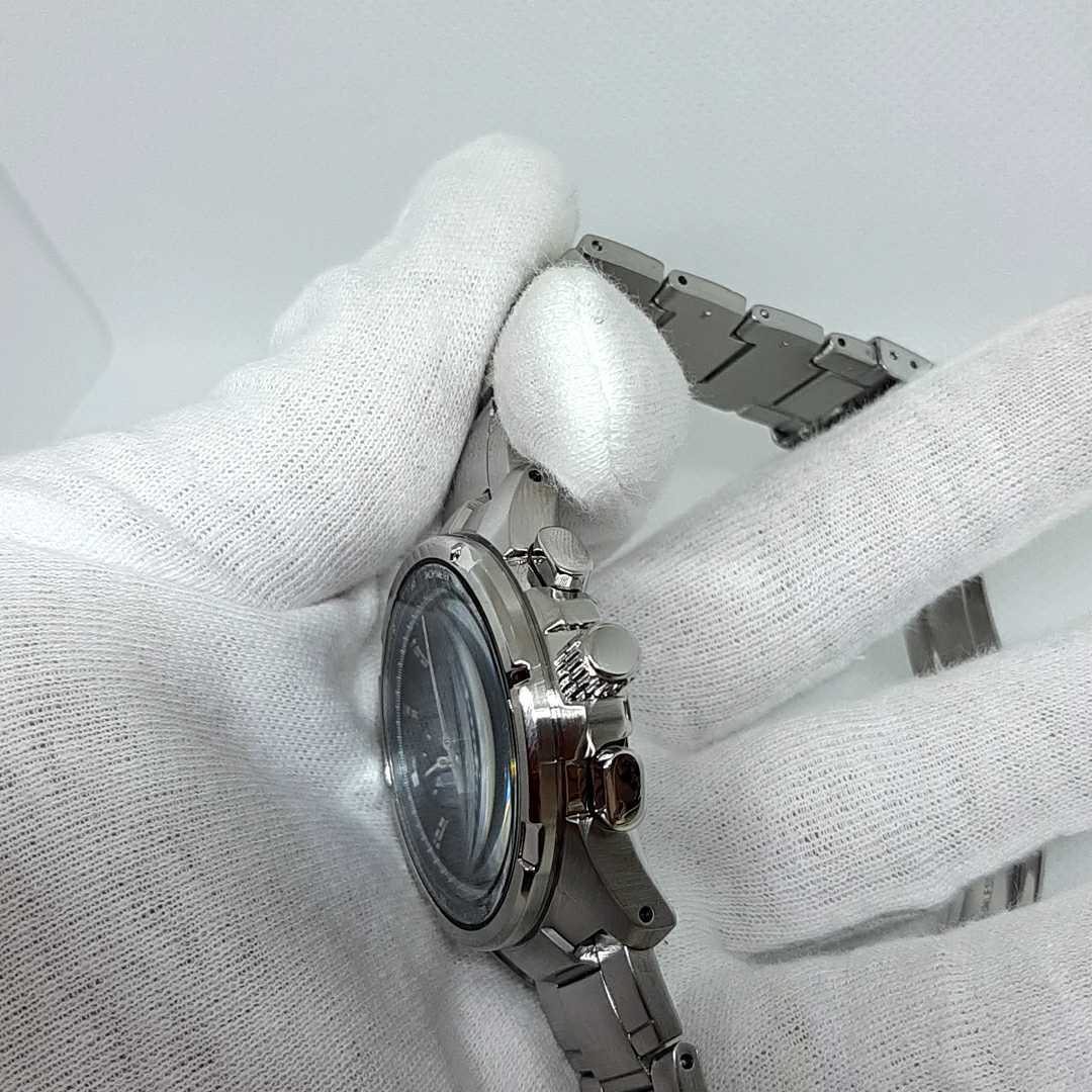 値下げ 電池交換済み セイコーSEIKO メンズクロノグラフ 腕時計 電池式  