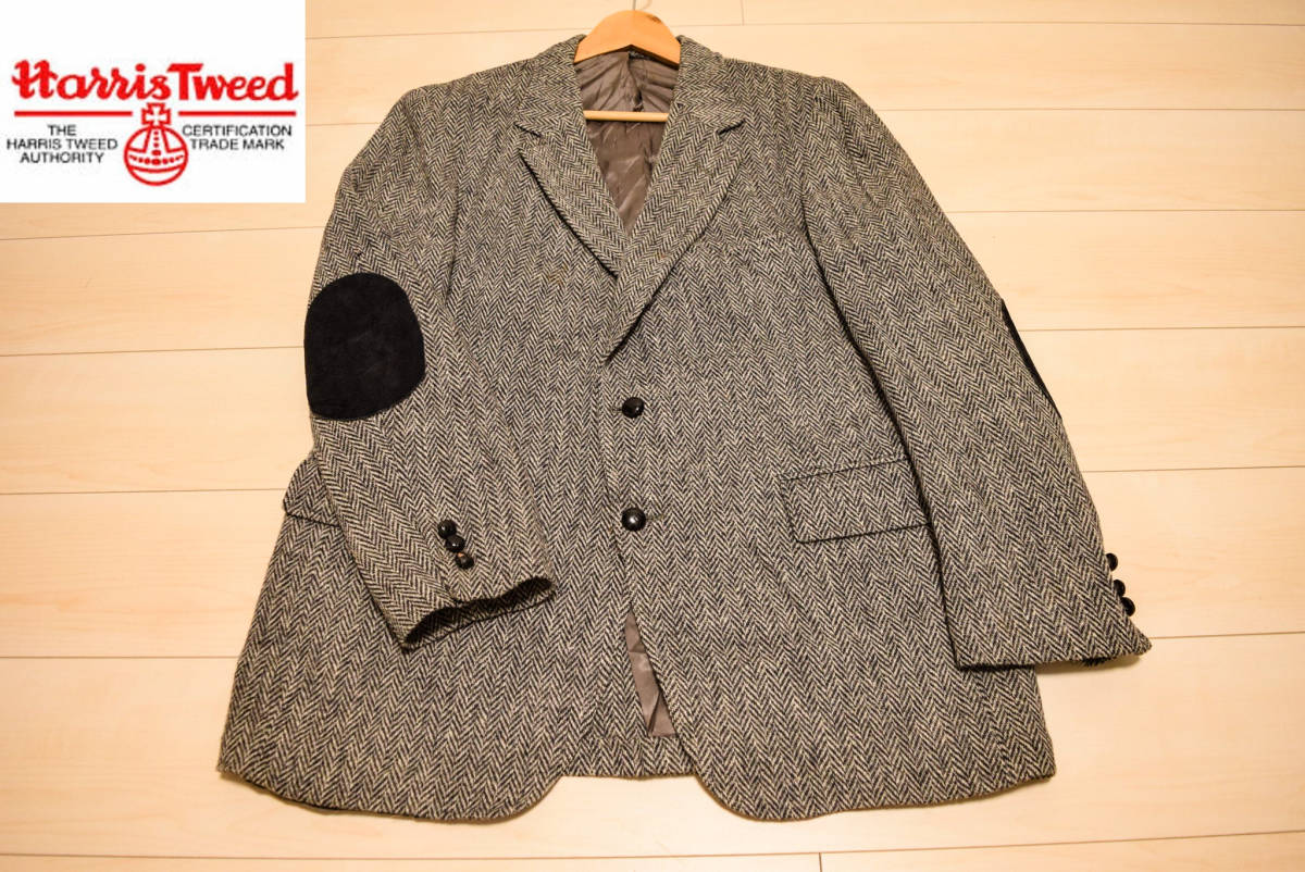 HarrisTweed ハリスツイード 2釦 胡桃釦 肘革 エルボパッチ カントリー 