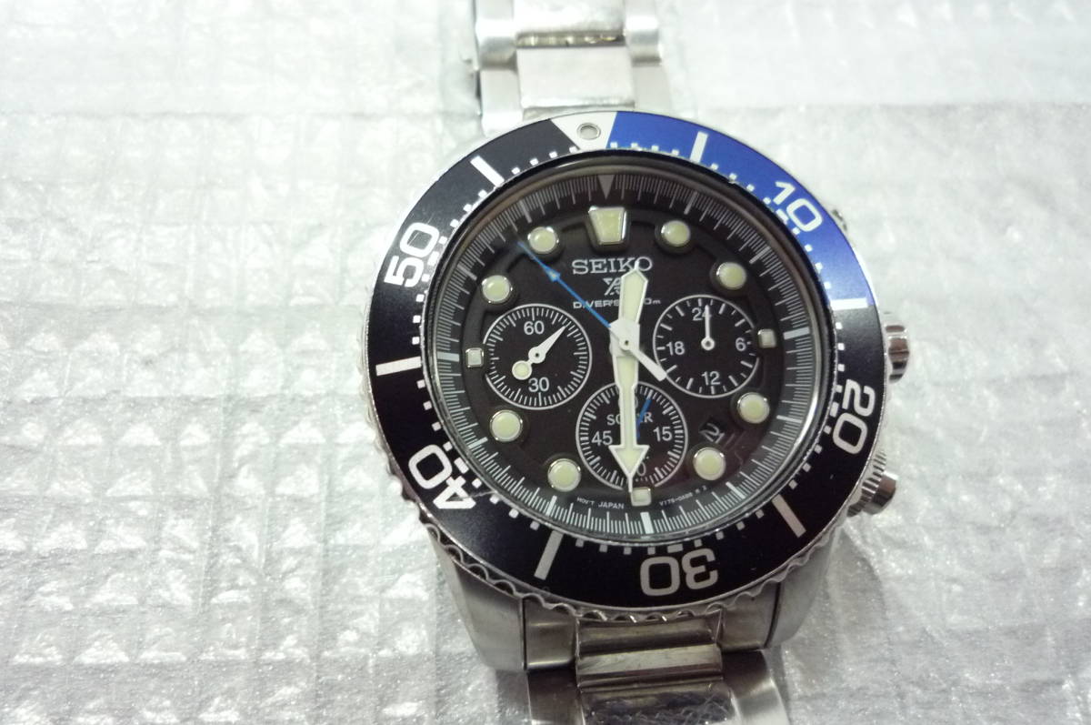 SEIKO セイコー AIR DIVER，S200mステンレススチール 腕時計 V175-OADO