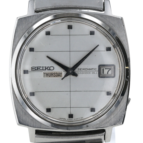 セイコー SEIKO セイコー マチック 6206-8120 自動巻式 シルバー 文字