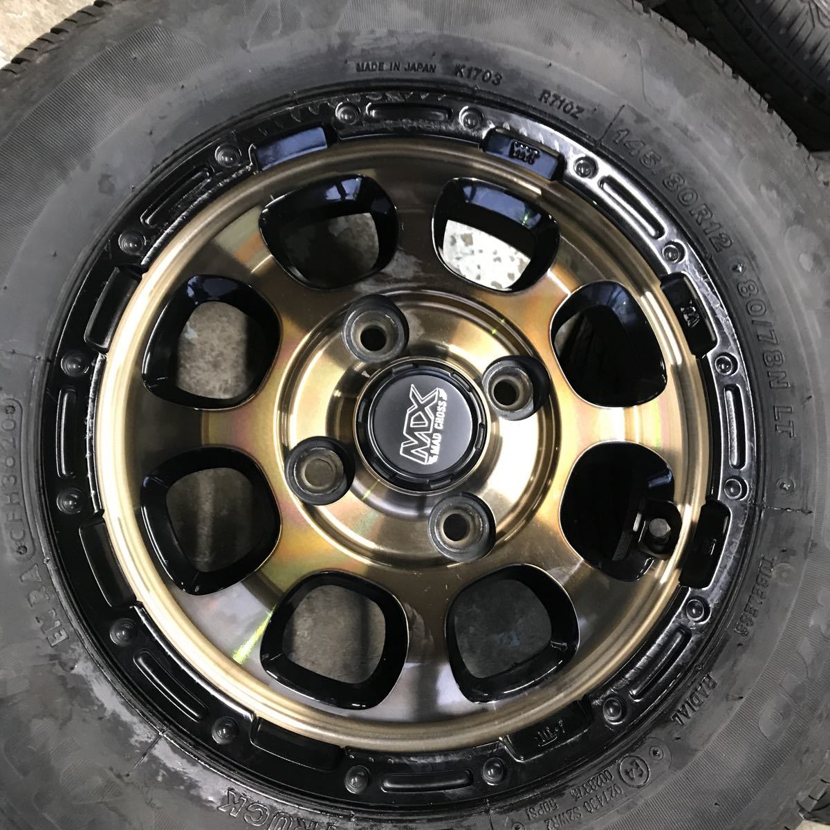軽トラハイゼット 他に12インチタイヤホイール4本セット格安！ホイール