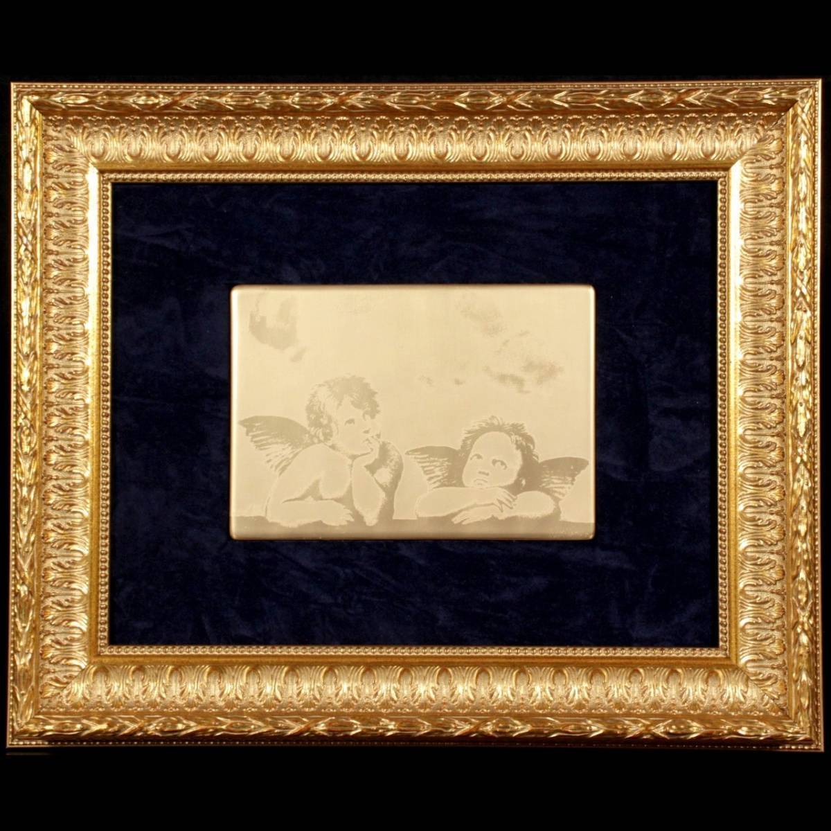 ◆錵◆ 百貨店購入 大倉陶園 「退屈な天使」 43/50 陶板画 [C144.4]OUO5/23.1廻/FM/(140)