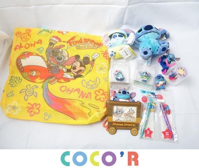 【同梱可】中古品 ディズニー スティッチ 他 ぬいぐるみ バッジ メッシュバック パスケース 等 タグ付き含む グッズ