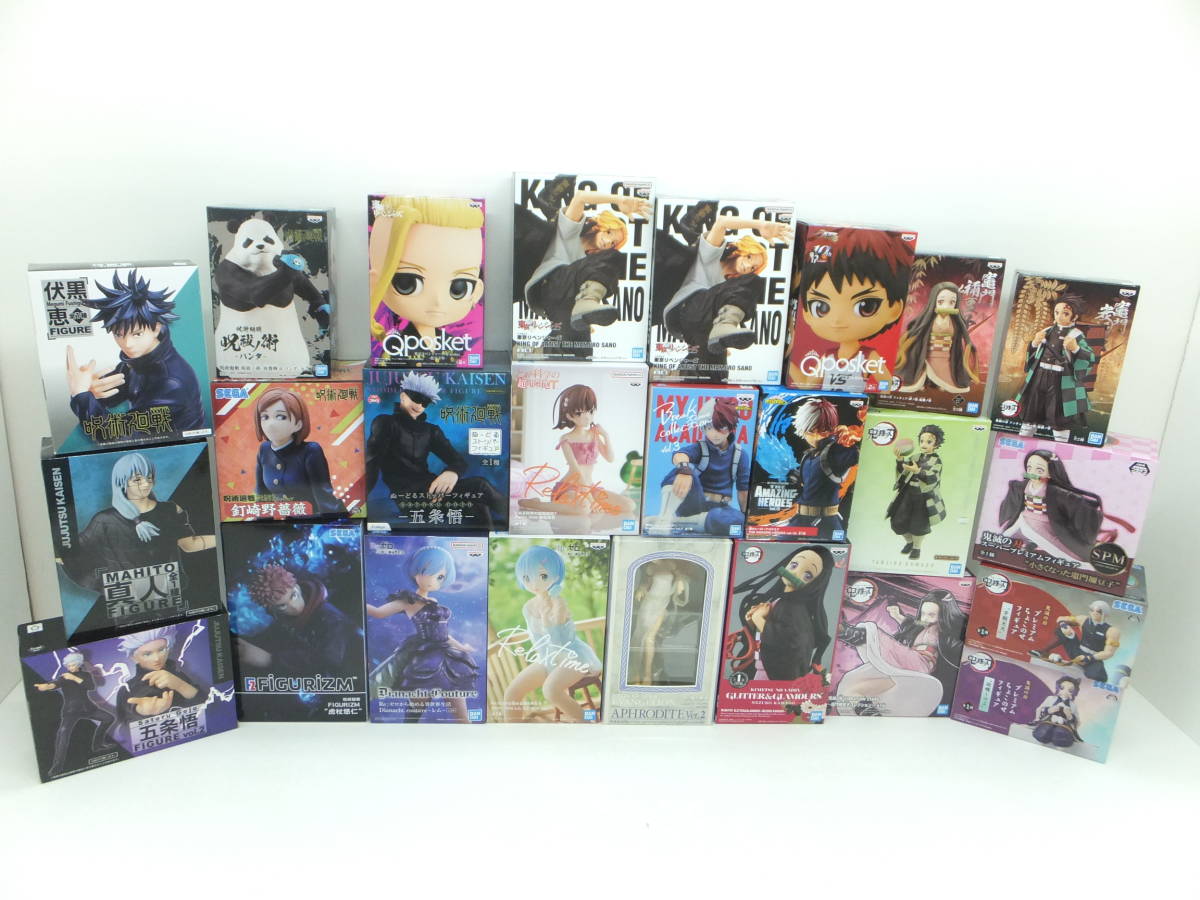 ワンピース★東リベ★鬼滅の刃★フリーレン★ヒロアカ★Ｈ×Ｈ★プライズフィギュア 29EY☆コミック アニメ フィギュア プライズ 25体まとめ 呪術廻戦 鬼滅の刃