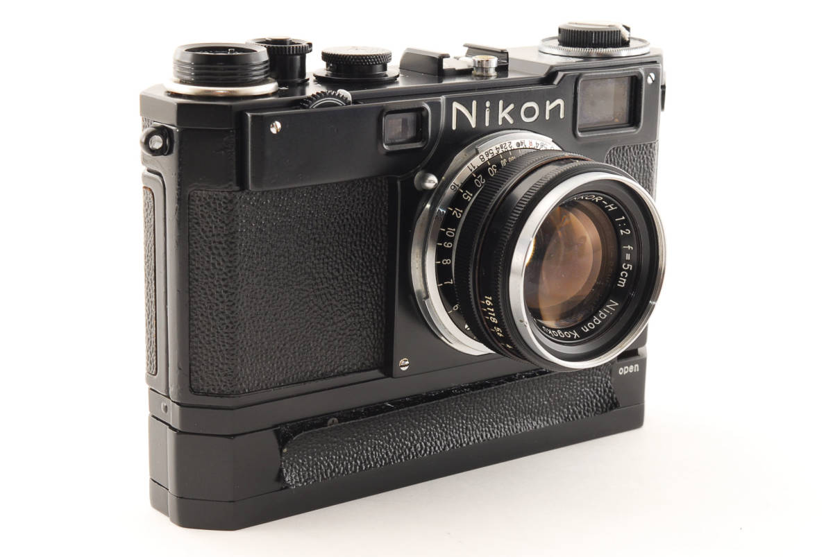 外観美品】Nikon S2 ブラック リペイント Nikkor-H 5cm F2 (50mm