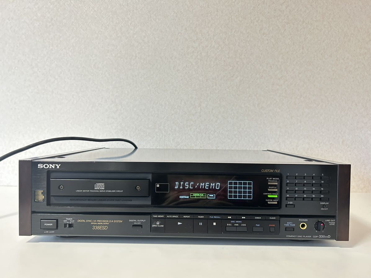 良品】SONY ソニー CDプレーヤー CDP-338ESDリモコン付 △ 59D8C 良品】SONY ソニー CDプレーヤー CDP-338ESDリモコン付 △ 59D8C