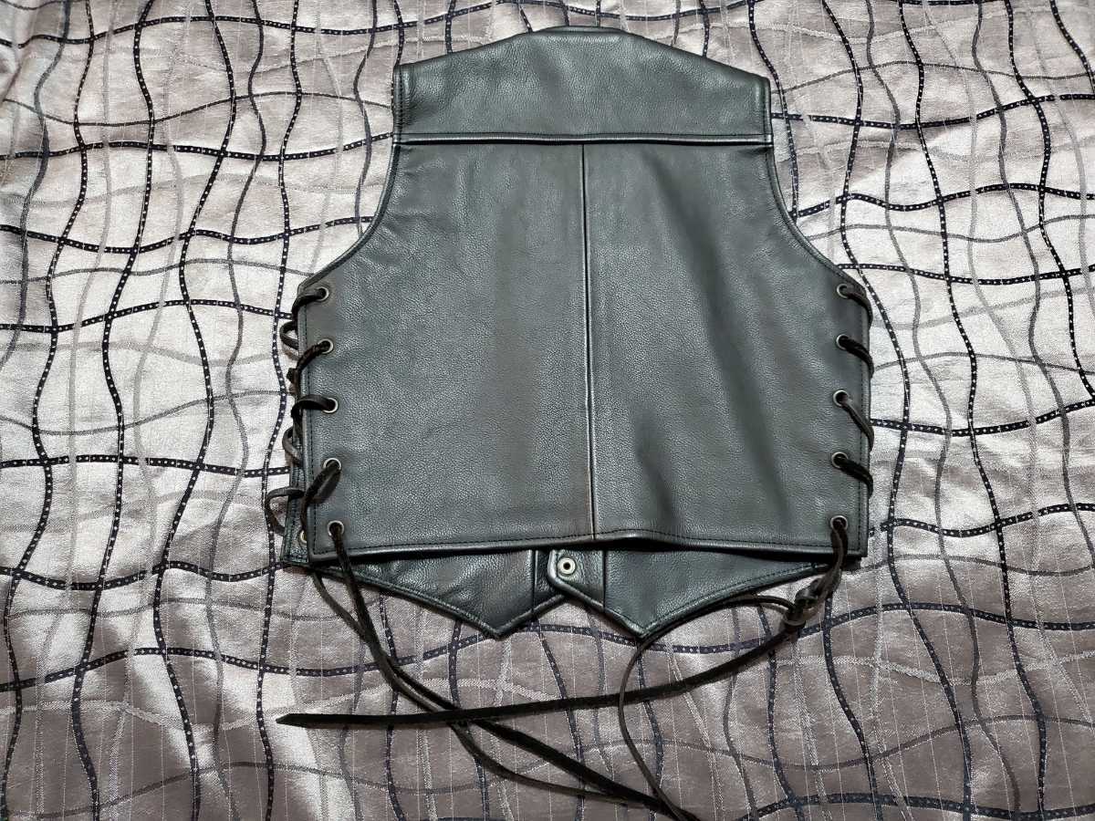レザーベスト KADOYAカドヤ Mサイズ メンズS相当】カドヤ レザーベスト