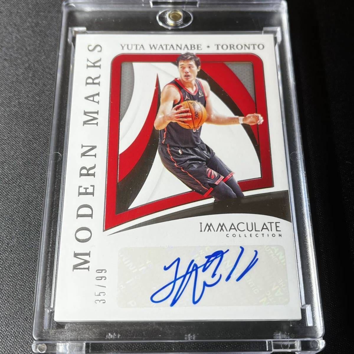 99枚限定 2020-21 PANINI IMMACULATE 渡邊雄太 直筆サインカード 