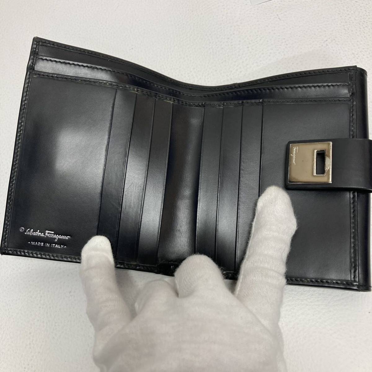 2485-C】やや使用感有 Salvatore Ferragamo サルヴァトーレ フェラガモ