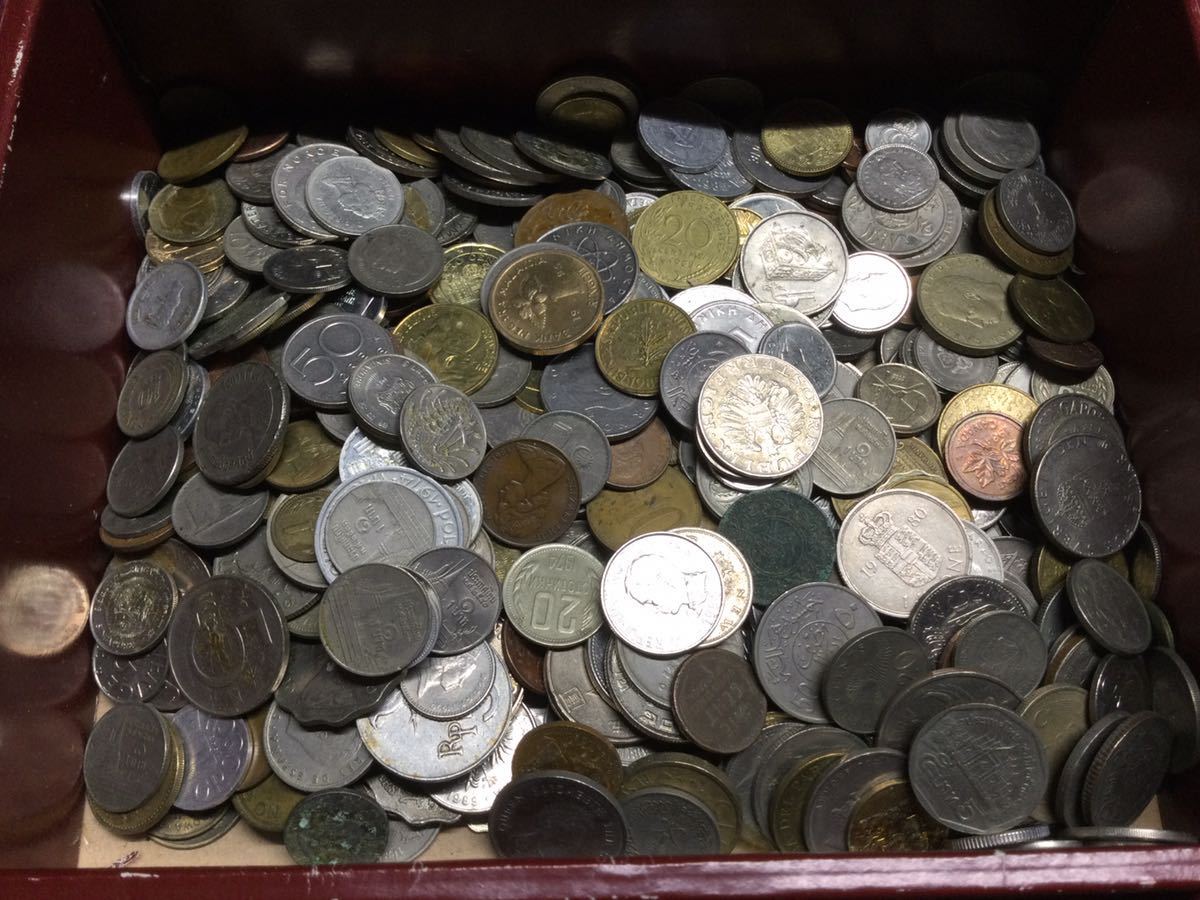 g_t W119 ★1g→1円から★海外 外国 古銭 硬貨★まとめて、2.28kg★現状品★