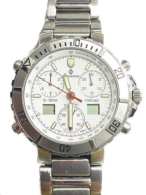 CANDINO キャンディーノ クロノグラフ クォーツ式 腕時計 シルバー 文字盤 ホワイト 4.176.5.0.81 メンズ ▲A01