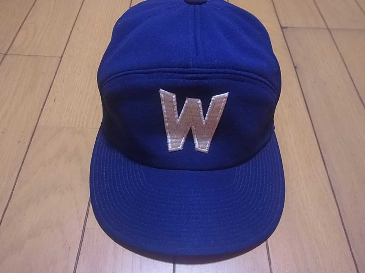 横浜大洋ホエールズ 野球帽子　58.5センチ　青　ローリングス　当時物 帽子キャップ 横浜ベイスターズ　実使用