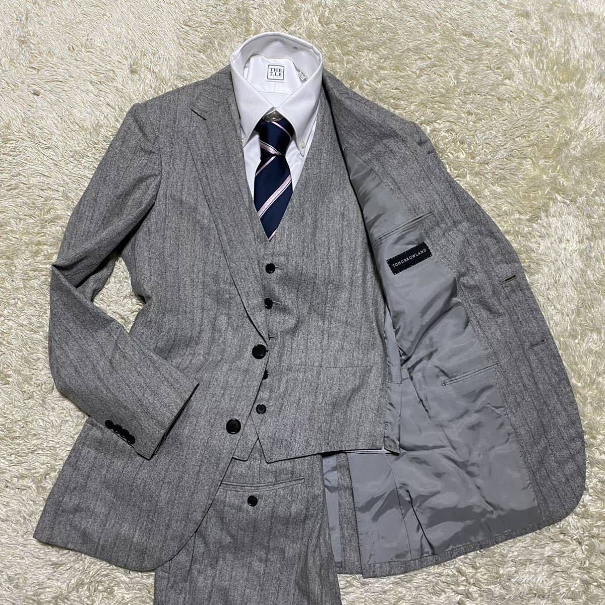 トゥモローランド ピルグリム　セットアップスーツ DORMEUIL ダブル TOMORROWLAND セットアップ ダブル Mサイズ トゥモローランド