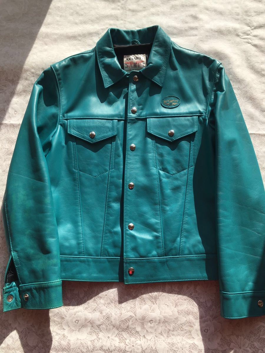 ルイスレザー LewisLeathers ウェスタンジャケット　westernターコイズ　38