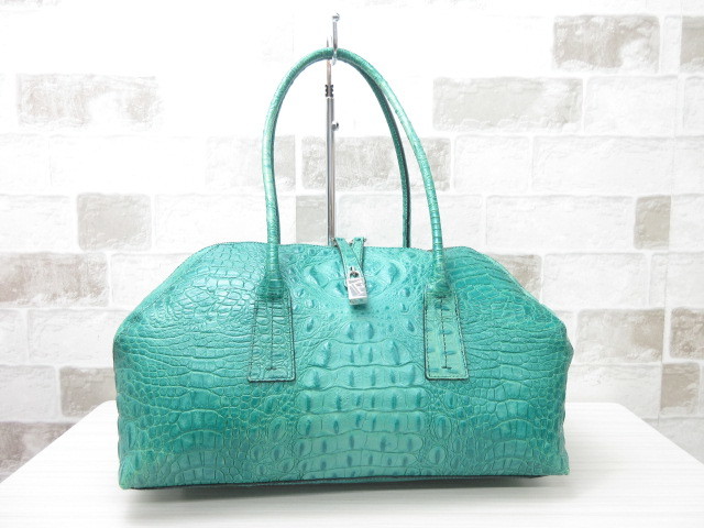 ☆極美品 FURLA フルラ ショルダーバッグ 2way クロコ型押し 南京錠