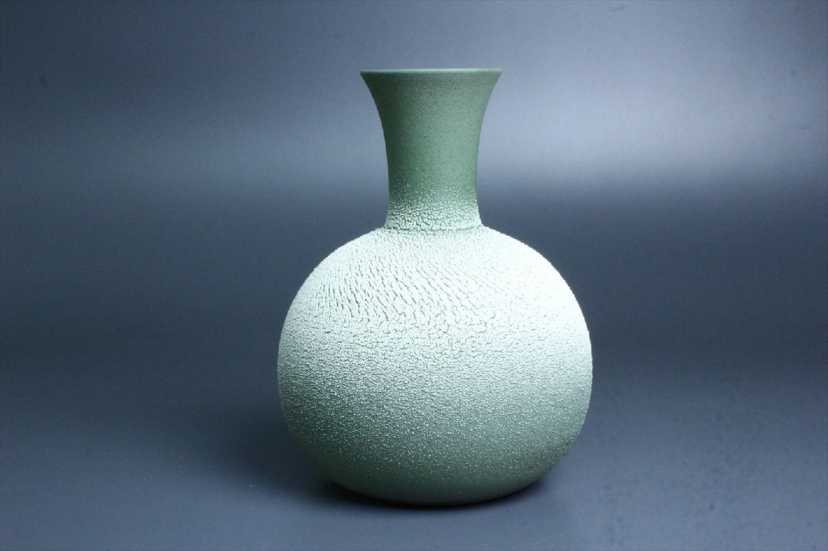 信楽焼 小川富久 花瓶 花入 花生 花器 高さ:約23cm 華道具 陶磁器 骨董