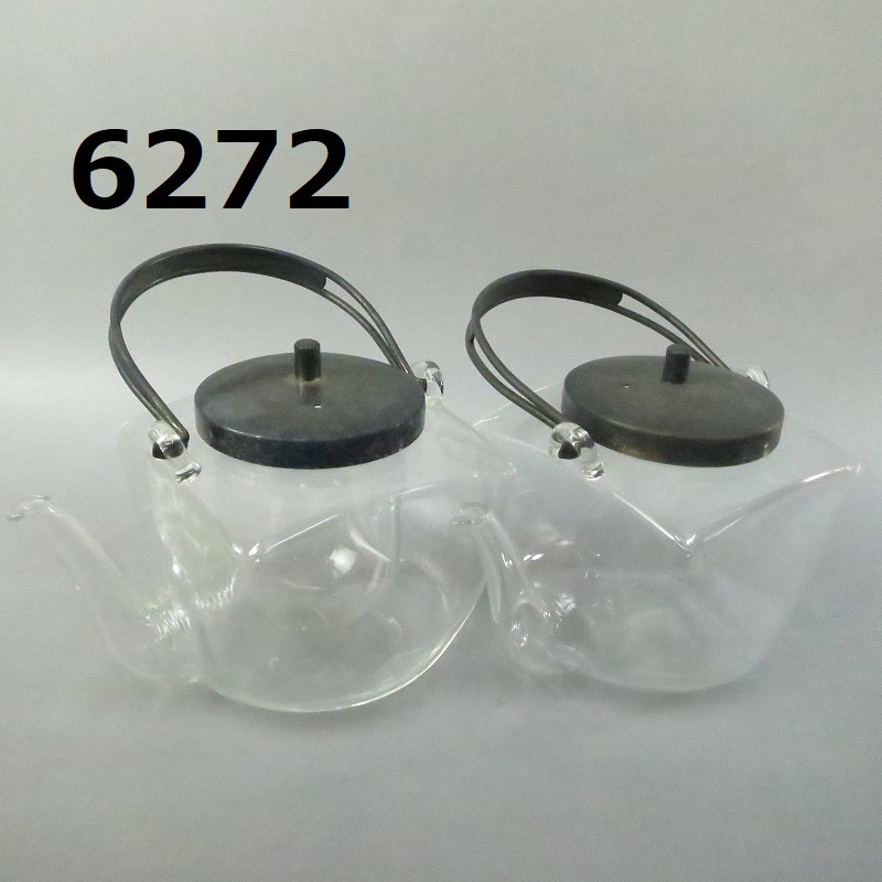 FK-6272　神戸　セレブ宅より　ヴィンテージ　ガラス食器/ポット　水注　2点