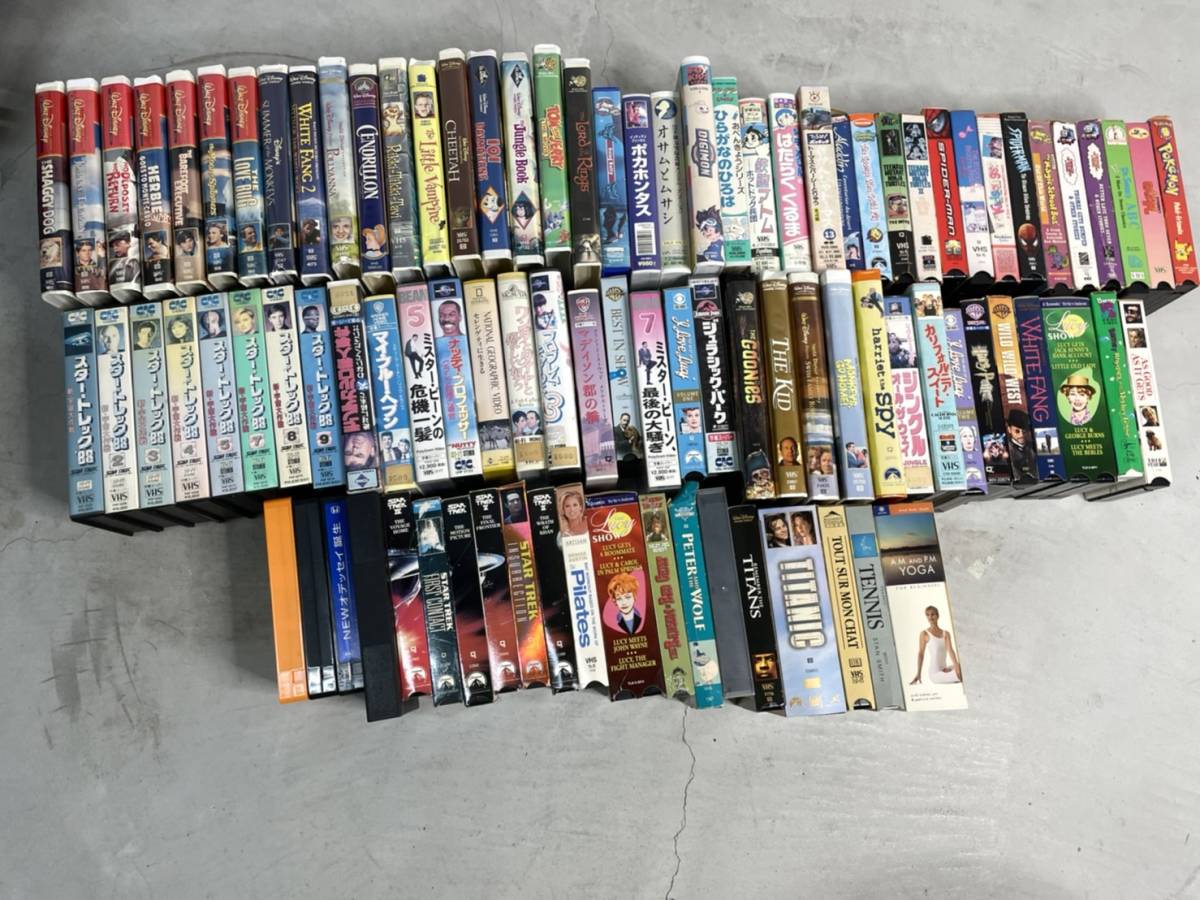 現状品】VHS ビデオ テープ 94本 大量セット 洋画 邦画 アニメ 映画  