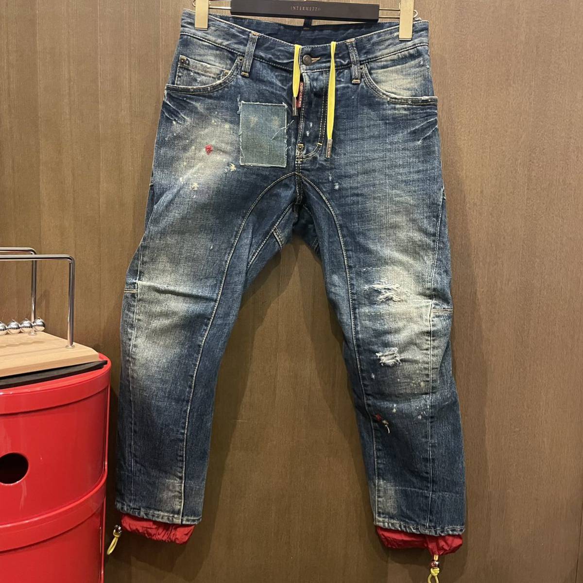 美品 DSQUARED2 ディースクエアード パッチワーク ダメージ加工 