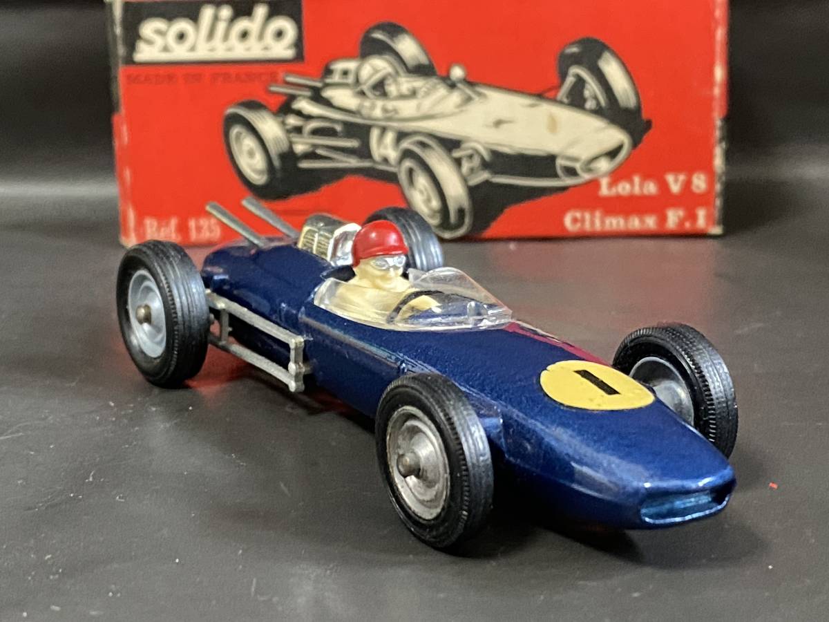 Miniature Solido 1/43 Lola Climax V8 F1 Chromée - Série 100 - Réf 135 - Rare