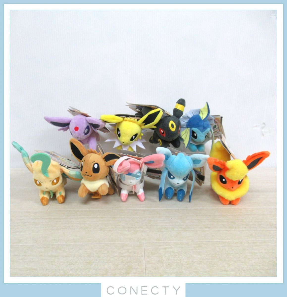 タカラトミー　ポケモン　イーブイ進化系　ぬいぐるみ 9匹セット　タグ付き未使用 良品】タカラトミー ポケモン イーブイ進化系 ちっちゃいかたのり