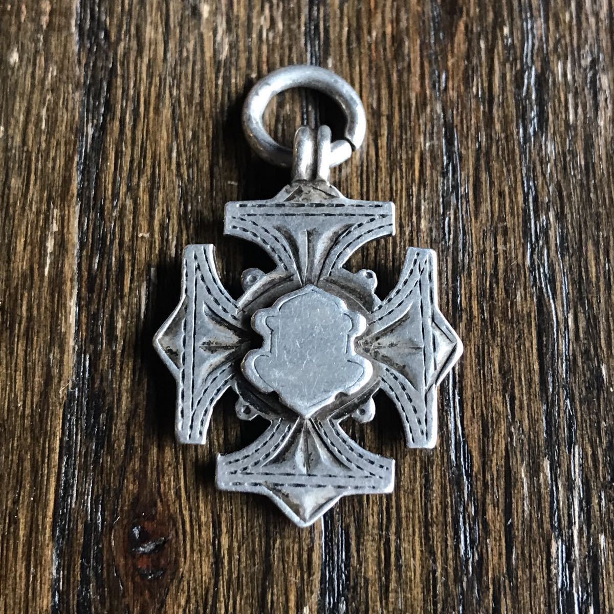 銀無垢！懐中時計フォブ 英国ホールマーク 1903年