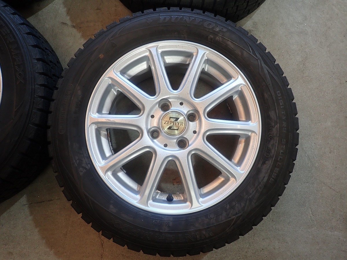 日産 ノート パーツ情報 QR4277【送料無料185/65R15】ノート フリード ティーダ等 ダンロップ 中古スタッドレスセット ●15×6J 100/4H ET45●1円スタ