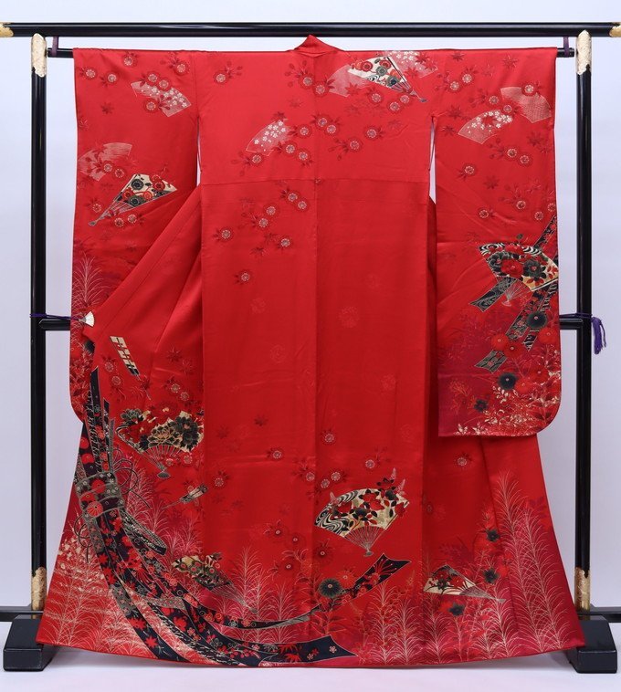 cherry★w8081fc★売り尽くし★均一セール★振袖コレクション♪★振袖 単品★成人式 卒業式 結婚式★前撮り【中古品/正絹