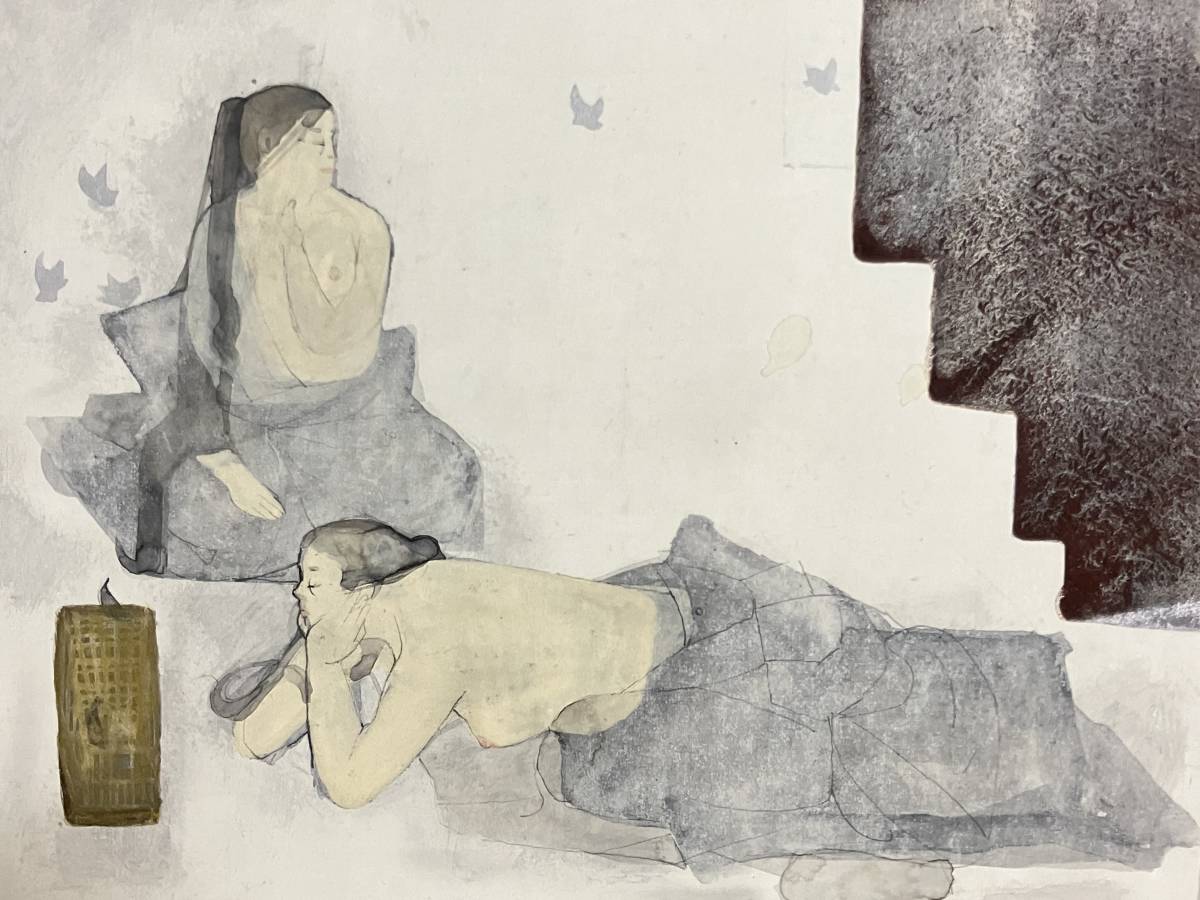 月岡栄貴 未完の作 23 「女性画」 前田青邨に師事 物故作家 絵画